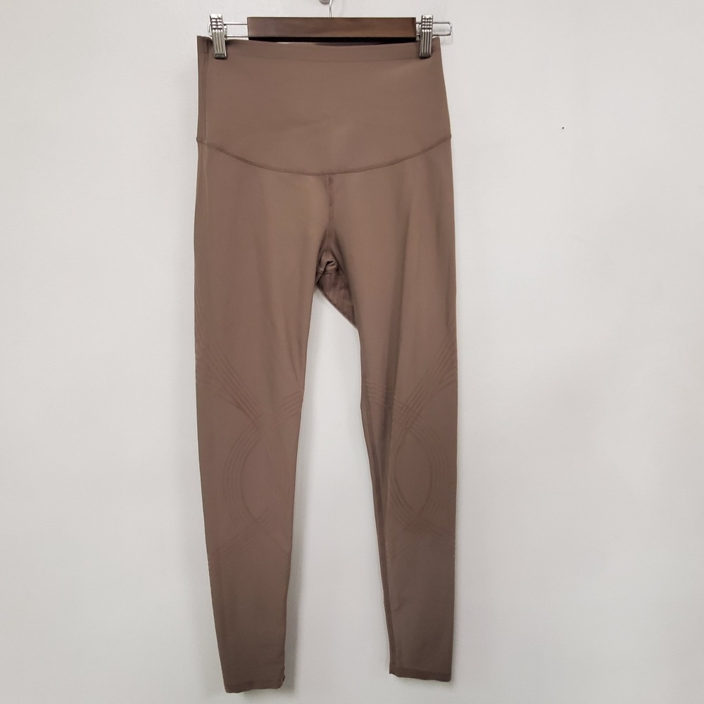 Fanka Womens Reversible Full Length Compression Leggings Size M Brown Athletic